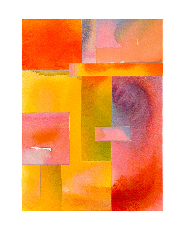 Variations I Original Watercolor/Collage