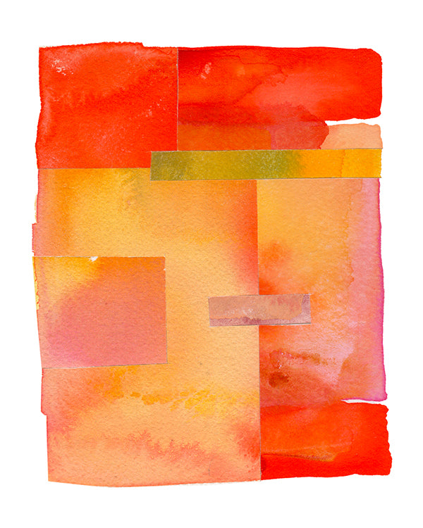Variations II Original Watercolor/Collage
